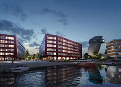Nye bygg er under oppføring:. Arkitekt Brandsberg Dahl. Utbygger: Hinna Park Utvikling.