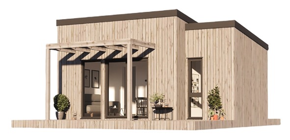 Minihus: Comfort 30 kvm med pulttak