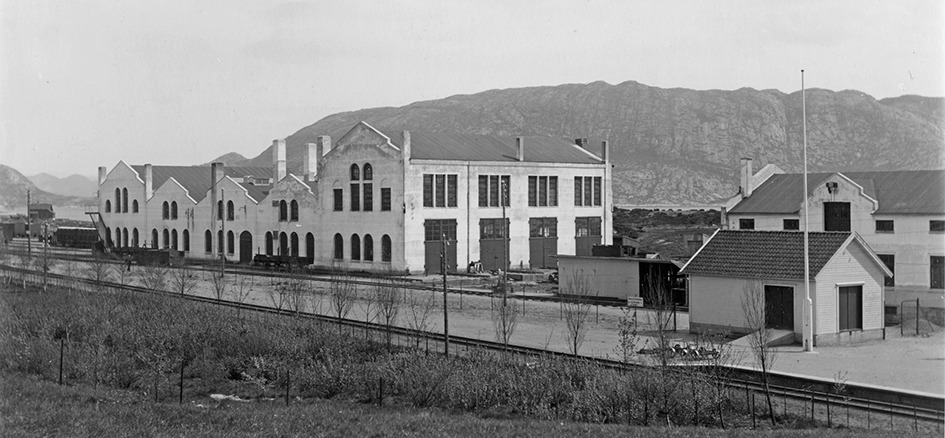 Verkstedsområdet på Vaulen (Foto: Eide, Waldemar, Norsk jernbanemuseum)